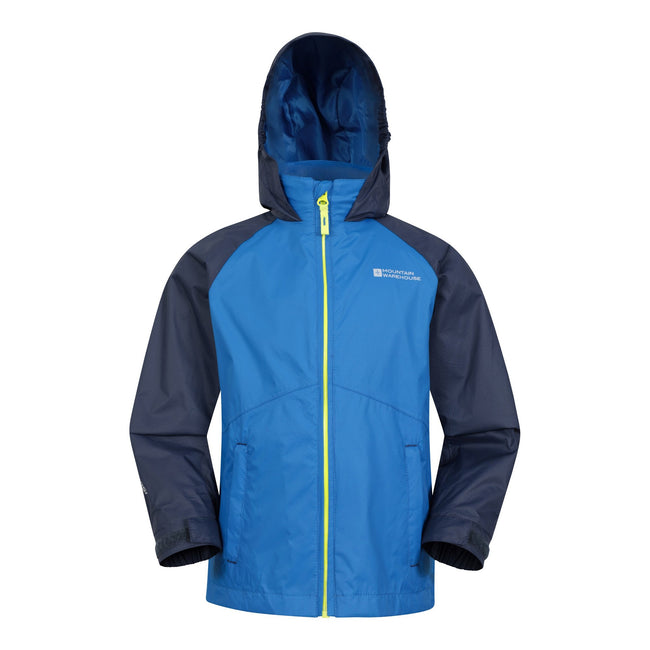 Indigo - Front - Mountain Warehouse Childrens-Kids Torrent II Waterproof Jacket
