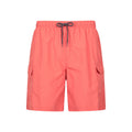 Coral - Front - Mountain Warehouse Mens Shoreline Cargo Board Shorts