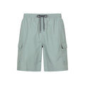 Pale Green - Front - Mountain Warehouse Mens Shoreline Cargo Board Shorts