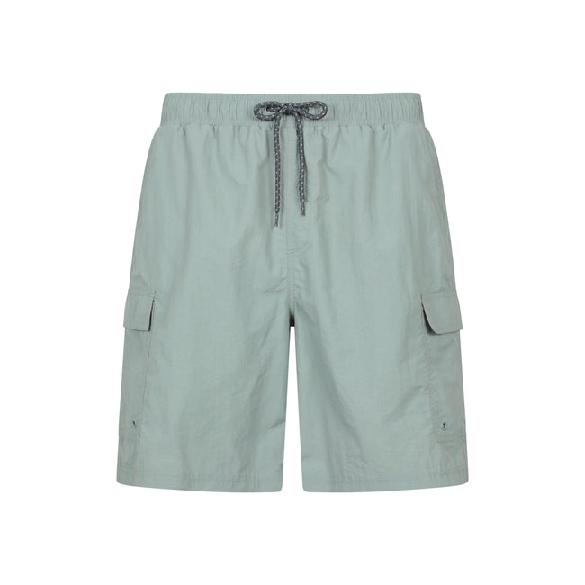 Pale Green - Front - Mountain Warehouse Mens Shoreline Cargo Board Shorts