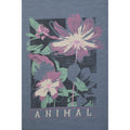 Blue - Side - Animal Womens-Ladies Canopy Carina Flowers Organic T-Shirt