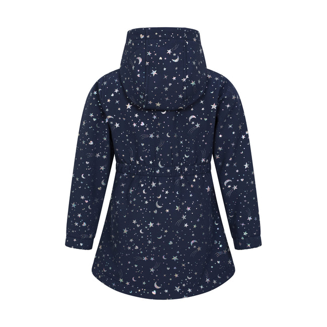 Iridescent - Back - Mountain Warehouse Childrens-Kids Exodus Stars Long Length Soft Shell Jacket