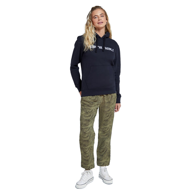 Black - Side - Animal Womens-Ladies Maya Organic Hoodie