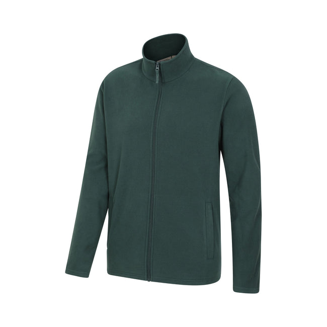 Dark Green - Side - Mountain Warehouse Mens Camber Fleece Jacket