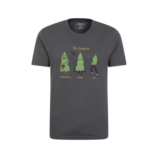 Charcoal - Front - Mountain Warehouse Mens Spruce Springsteen Organic T-Shirt