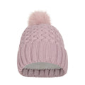 Lilac - Front - Mountain Warehouse Womens-Ladies Lisbon Pom Pom Borg Lined Beanie