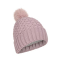 Lilac - Lifestyle - Mountain Warehouse Womens-Ladies Lisbon Pom Pom Borg Lined Beanie