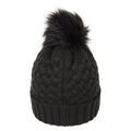 Black - Back - Mountain Warehouse Womens-Ladies Lisbon Pom Pom Borg Lined Beanie