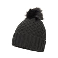 Black - Lifestyle - Mountain Warehouse Womens-Ladies Lisbon Pom Pom Borg Lined Beanie