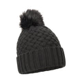 Black - Pack Shot - Mountain Warehouse Womens-Ladies Lisbon Pom Pom Borg Lined Beanie