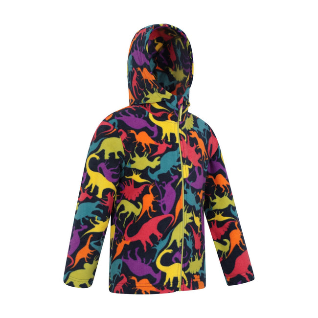 Dark Blue - Side - Mountain Warehouse Childrens-Kids Pursuit II Dinosaurs Hoodie