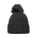 Black - Front - Mountain Warehouse Womens-Ladies Lisbon Pom Pom Borg Lined Beanie