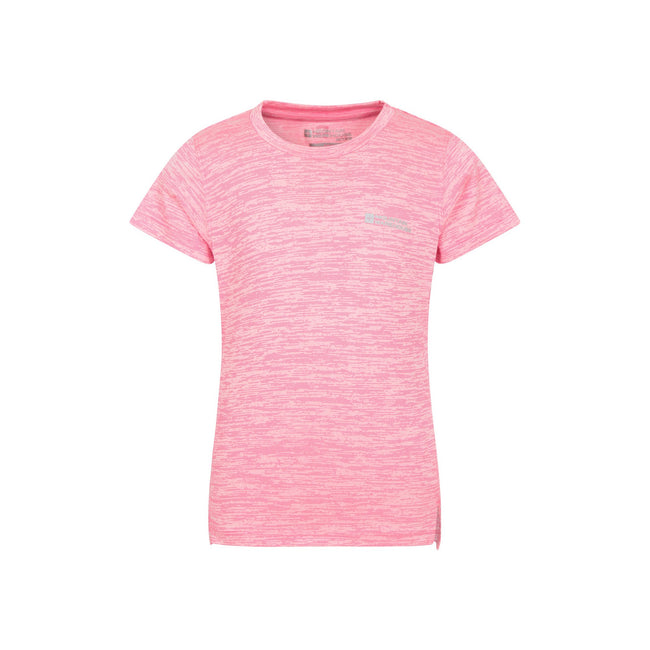 Pink - Front - Mountain Warehouse Girls Plain Field T-Shirt