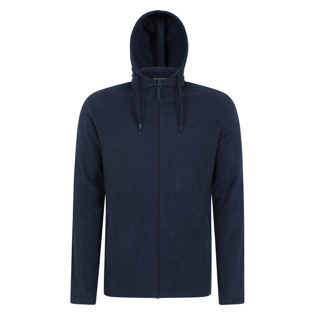 Blue - Front - Mountain Warehouse Mens Camber Fleece Full Zip Hoodie
