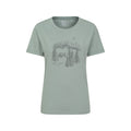 Khaki Green - Front - Mountain Warehouse Womens-Ladies Forest Bear Organic Loose Fit T-Shirt