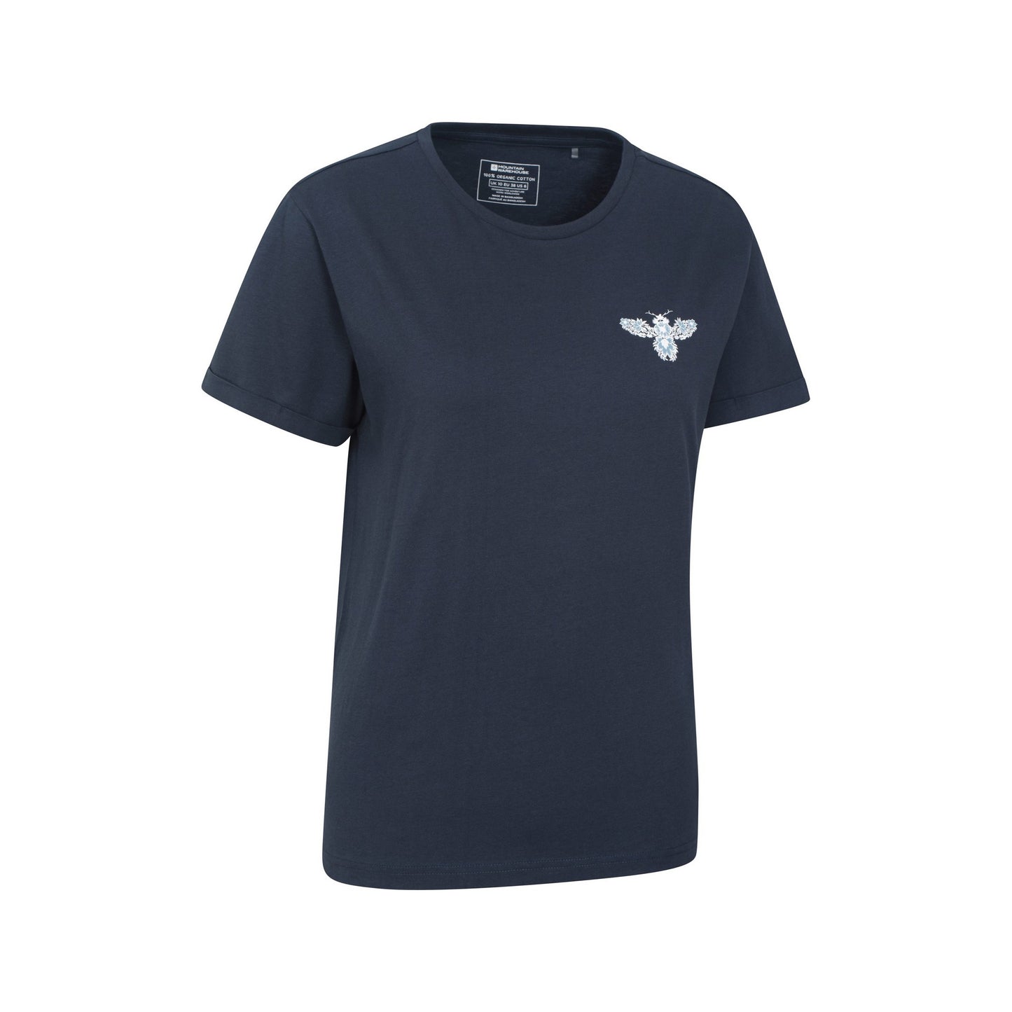 Navy - Lifestyle - Mountain Warehouse Womens-Ladies Floral Bee Organic Loose Fit T-Shirt