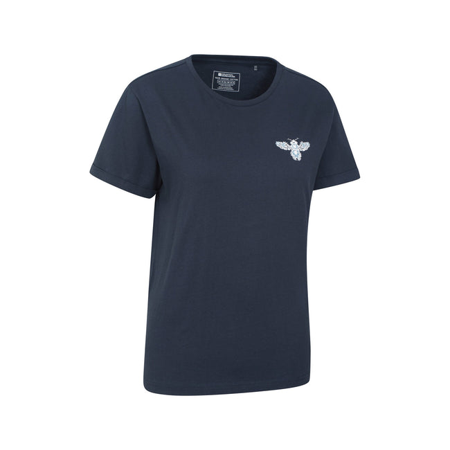 Navy - Lifestyle - Mountain Warehouse Womens-Ladies Floral Bee Organic Loose Fit T-Shirt