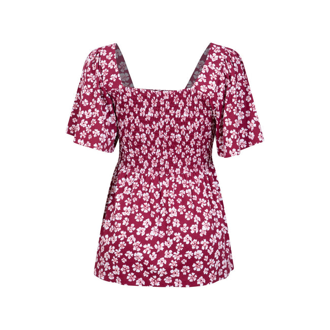 Berry - Back - Mountain Warehouse Womens-Ladies Hydra Floral Shirred Top