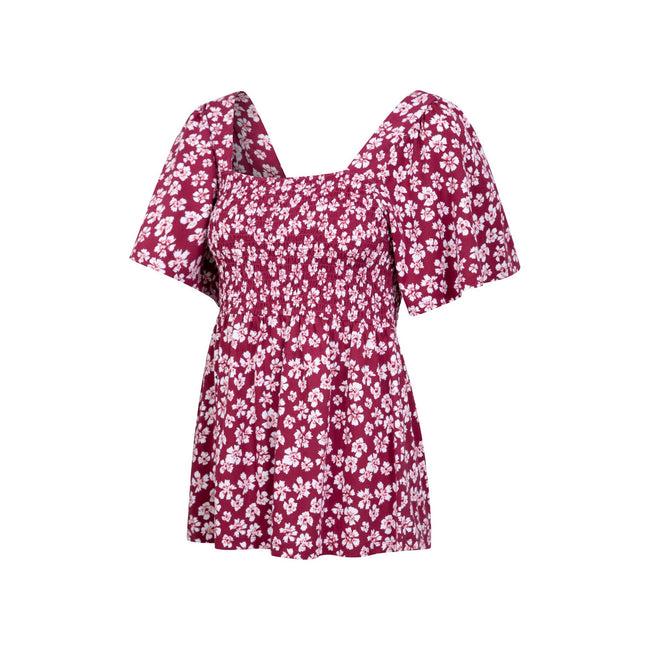 Berry - Side - Mountain Warehouse Womens-Ladies Hydra Floral Shirred Top