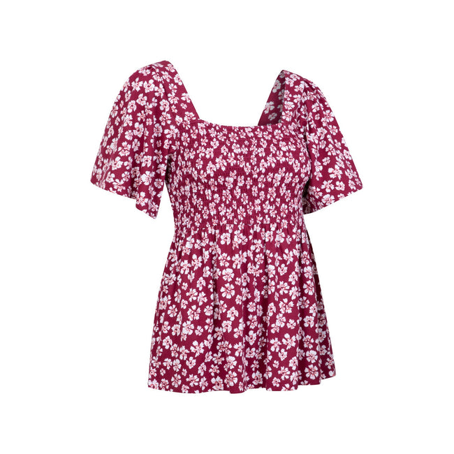 Berry - Lifestyle - Mountain Warehouse Womens-Ladies Hydra Floral Shirred Top