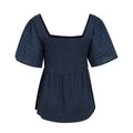 Navy - Back - Mountain Warehouse Womens-Ladies Verona Broderie Sleeve Top