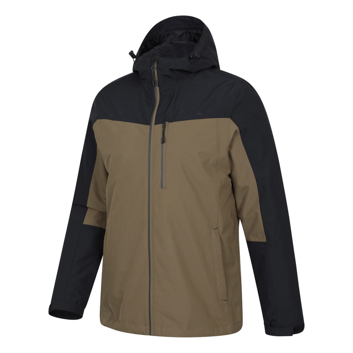 Dark Khaki - Lifestyle - Mountain Warehouse Mens Brisk Extreme Colour Block Waterproof Jacket