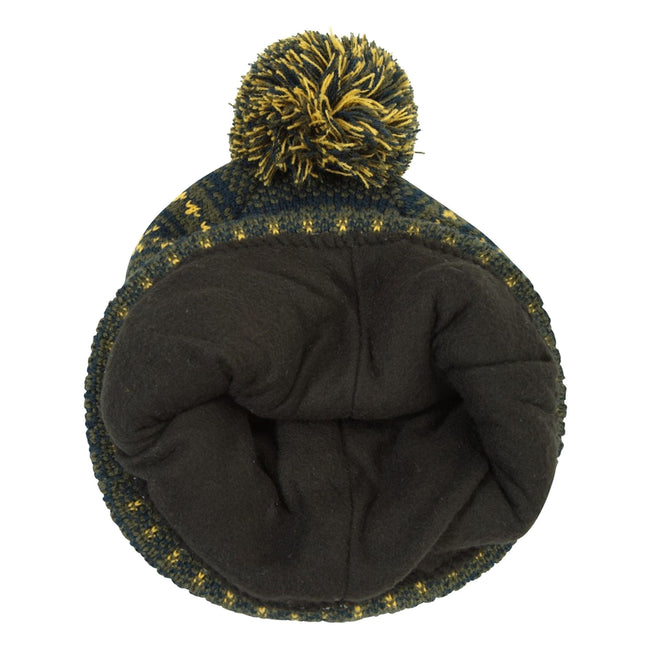 Khaki - Back - Mountain Warehouse Mens Fair Isle Thinsulate Beanie