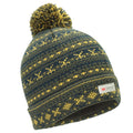 Khaki - Pack Shot - Mountain Warehouse Mens Fair Isle Thinsulate Beanie