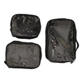 Black - Front - Mountain Warehouse Clear Travel Toiletry Bag Set (Pack of 3)