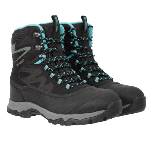 Black - Front - Mountain Warehouse Womens-Ladies Ultra Piste Basher II Waterproof Snow Boots