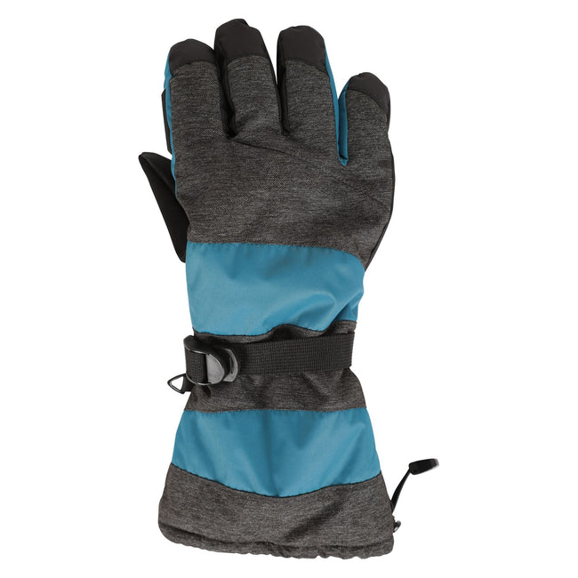 Teal - Front - Mountain Warehouse Mens Summit Extreme Ski Gloves