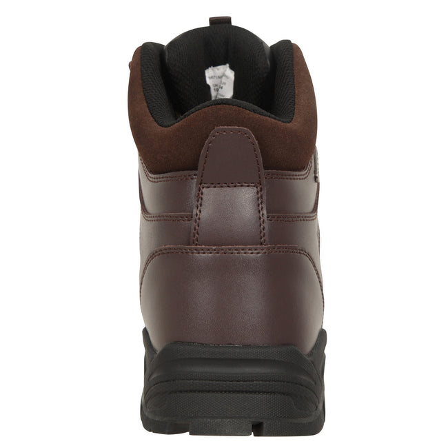 Brown - Back - Mountain Warehouse Mens Latitude II Extreme Leather Waterproof Walking Boots