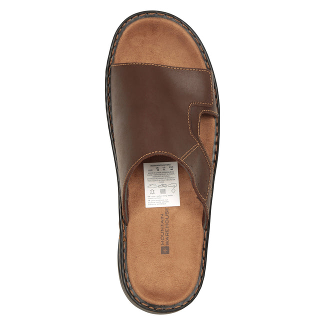 Brown - Lifestyle - Mountain Warehouse Mens Comfort Leather Slip-on Sandals