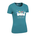 Teal - Side - Mountain Warehouse Womens-Ladies Great British Weather T-Shirt