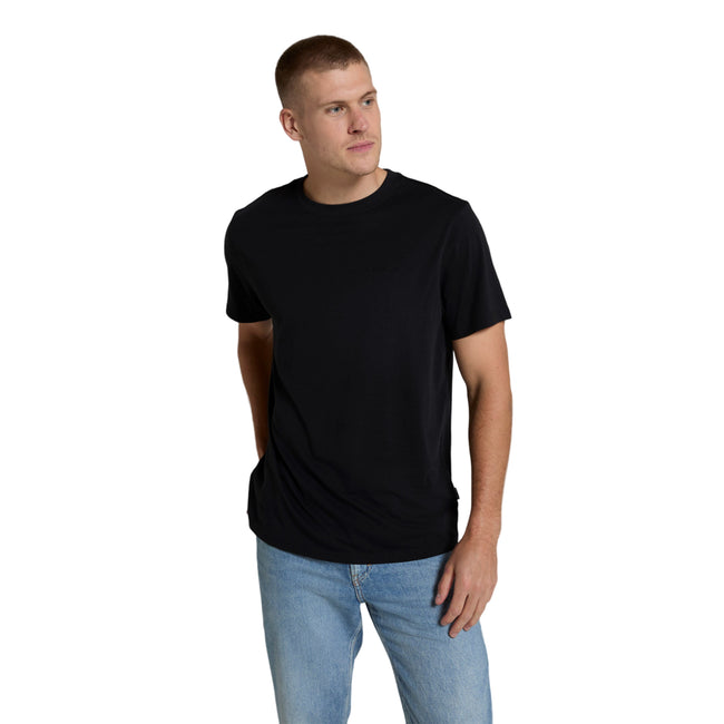 Jet Black - Side - Animal Mens Icon Organic T-Shirt