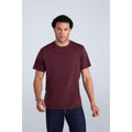 Burgundy - Front - Animal Mens Icon Organic T-Shirt