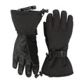 Black - Side - Mountain Warehouse Mens Extreme Waterproof Softshell Ski Gloves