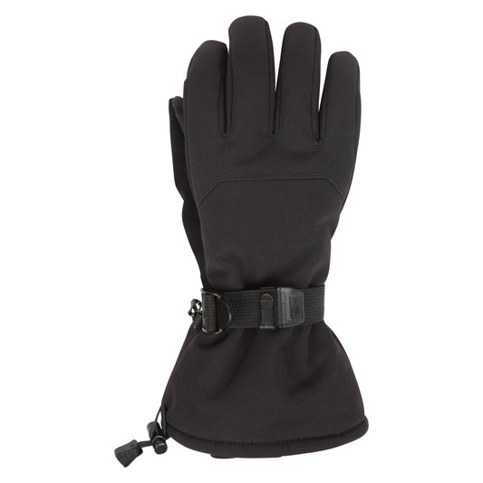 Black - Front - Mountain Warehouse Mens Extreme Waterproof Softshell Ski Gloves
