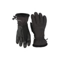 Black - Side - Mountain Warehouse Womens-Ladies Escalade Waterproof Softshell Ski Gloves