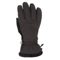 Black - Front - Mountain Warehouse Womens-Ladies Escalade Waterproof Softshell Ski Gloves