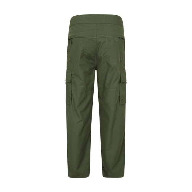 Green - Back - Mountain Warehouse Childrens-Kids Active Hiking Trousers
