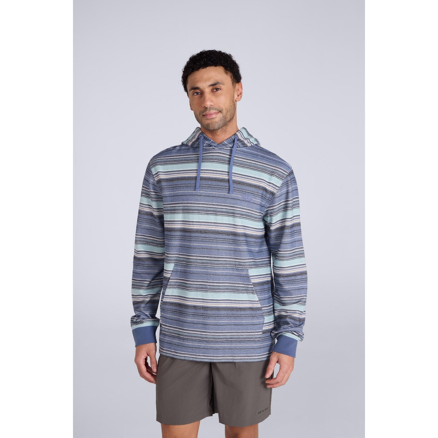 Dark Blue - Front - Animal Mens Loyal Recycled Beach Hoodie