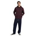 Burgundy - Side - Animal Mens Nick Organic Heavyweight Hoodie