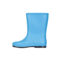Blue - Side - Mountain Warehouse Childrens-Kids Plain Wellington Boots