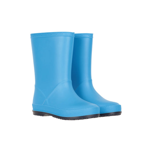 Blue - Front - Mountain Warehouse Childrens-Kids Plain Wellington Boots