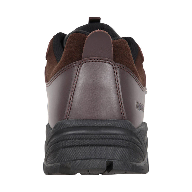 Brown - Back - Mountain Warehouse Mens Latitude Extreme Leather Waterproof Walking Shoes
