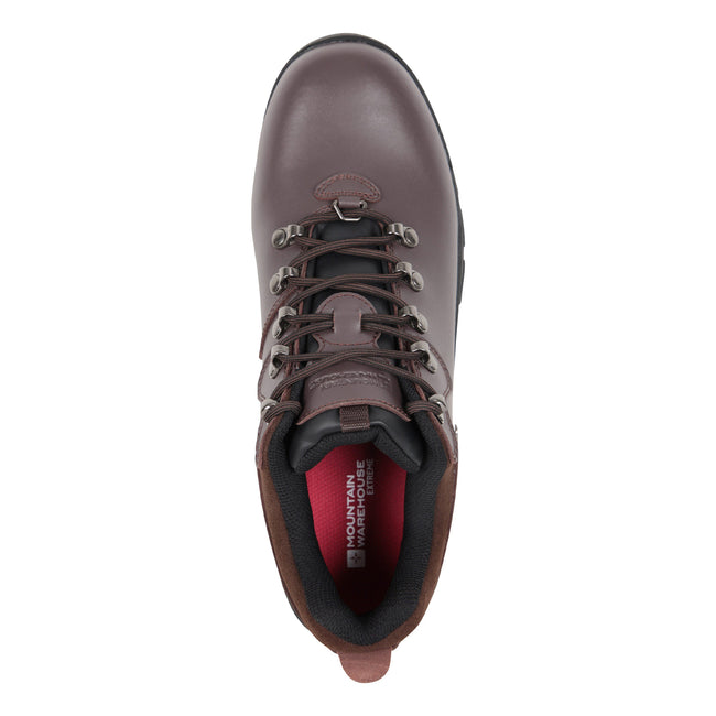 Brown - Pack Shot - Mountain Warehouse Mens Latitude Extreme Leather Waterproof Walking Shoes