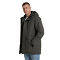 Dark Khaki - Side - Animal Mens Lisbon Waterproof Parka