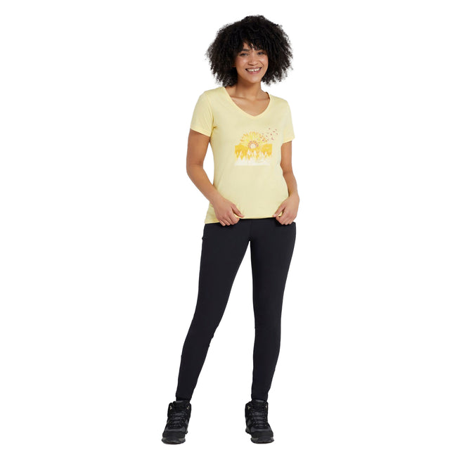 Yellow - Pack Shot - Mountain Warehouse Womens-Ladies Sunflower T-Shirt