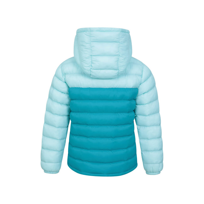 Teal - Back - Mountain Warehouse Childrens-Kids Seasons Colour Block Padded Jacket